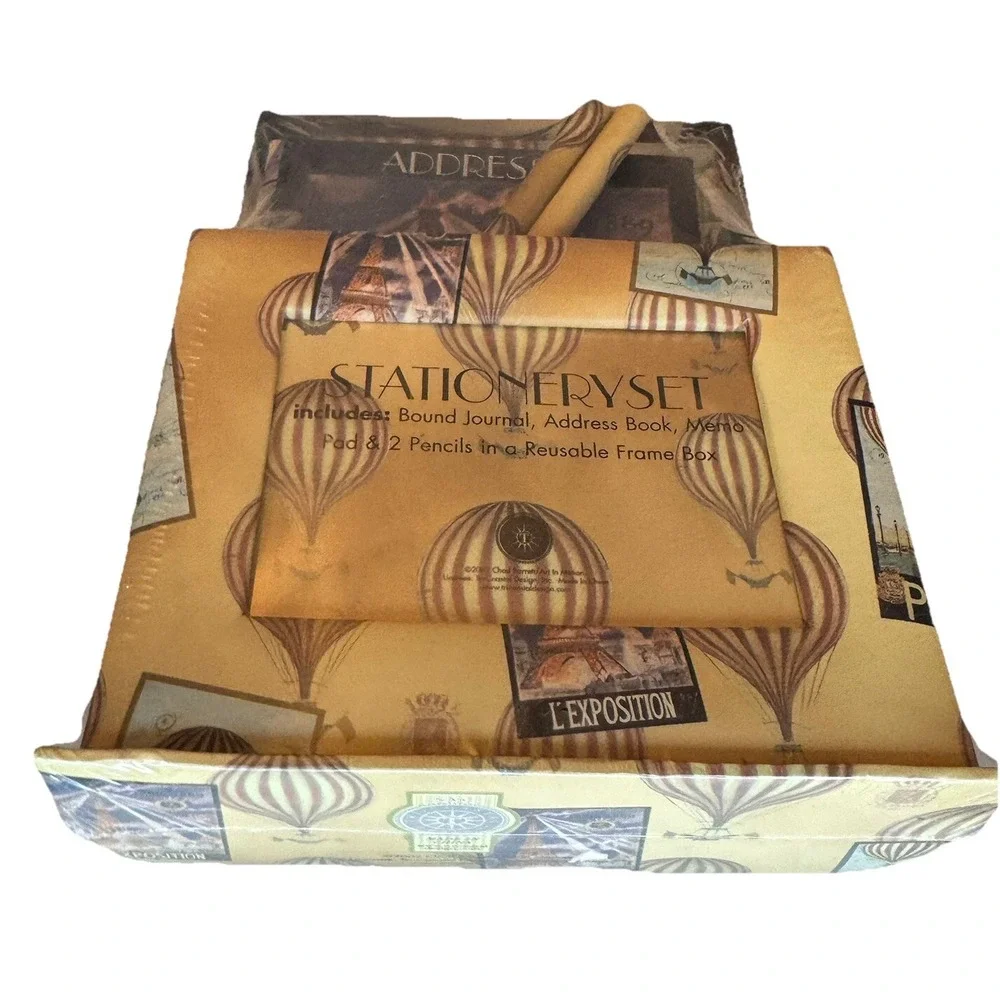 Chad Barrett/Art in‎ Motion stationary Gift Set. '. 'New Sealed' Hot Air Balloon